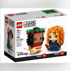 Lego 40621 BrickHeadz Disney Moana & Merida 2023 410pcs New in Box Retired NIB
